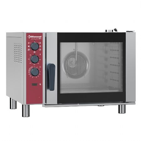Four mixte professionnel électrique à convection 6 niveaux GN 1/1 humidificateur automatique - Diamond - CFE61/N