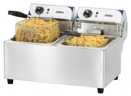 Friteuse A poser petite capacité électrique 2 x 7 litres - Casselin - CFE72B
