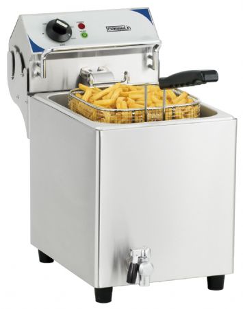 Friteuse A poser petite capacité électrique avec vanne de vidange 7 litres - Casselin - CFEV7B