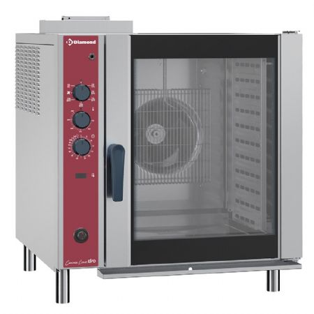 Four mixte professionnel gaz à convection, 10 niveaux GN 1/1, humidificateur automatique - Diamond - CFG101/N