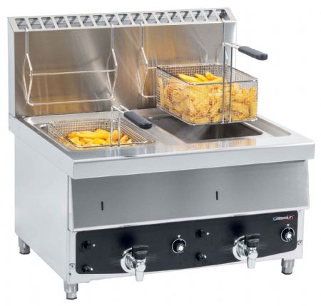 Friteuse A poser petite capacité Gaz 2 x 10 litres - Casselin - CFG102