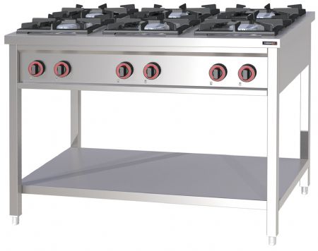 Cuisinière professionnelle Fourneau à gaz - 6 feux - Casselin - CFOG6