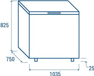 Réfrigérateur coffre professionnel couvercle plein 304 L -20/+10°C - Coolhead - CFP 309