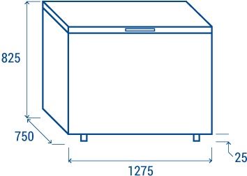 Réfrigérateur coffre professionnel couvercle plein 383 L -20/+10°C - Coolhead - CFP 409