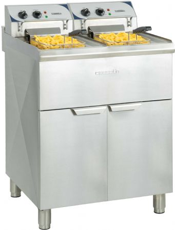 Friteuse professionnelle Haut Rendement électrique sur pieds 2 x 10 litres - Casselin - CFP102TC