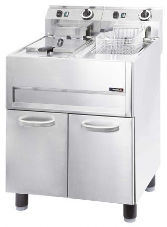 Friteuse professionnelle sur Coffre électrique sur pieds 2 x 13 litres - Casselin - CFP132