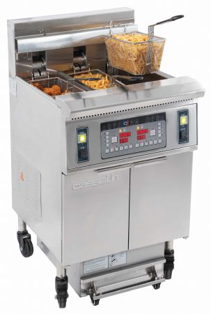 Friteuse professionnelle sur Coffre électrique avec filtration 12 + 22 litres 8,5+17kW - Casselin - CFPF1222 Friteuse professionnelle sur Coffre électrique avec filtration 12 + 22 litres 8,5+17kW - Casselin - CFPF1222