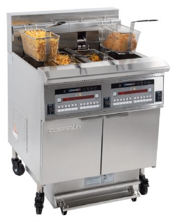Friteuse lectrique avec filtration 2 x 22 litres 17+17kW