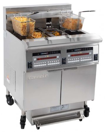 Friteuse professionnelle sur Coffre électrique avec filtration 2 x 22 litres 17+17kW - Casselin - CFPF222 Friteuse professionnelle sur Coffre électrique avec filtration 2 x 22 litres 17+17kW - Casselin - CFPF222