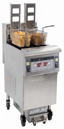 Friteuse professionnelle sur Coffre électrique relevage automatique et filtration 2 x 12 litres 17Kw - Casselin - CFPRAF212 Friteuse professionnelle sur Coffre électrique relevage automatique et filtration 2 x 12 litres 17Kw - Casselin - CFPRAF212