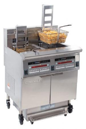 Friteuse lectrique avec relevage automatique et filtration 2 x 22 litres 17+17k