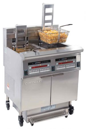 Friteuse professionnelle sur Coffre électrique relevage automatique et filtration 2 x 22 litres 17+17k - Casselin - CFPRAF222 Friteuse professionnelle sur Coffre électrique relevage automatique et filtration 2 x 22 litres 17+17k - Casselin - CFPRAF222