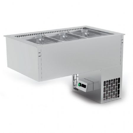 Cuve froide positive encastrable 4 GN 1/1 profondeur 150 mm - Eratos - CFV4G