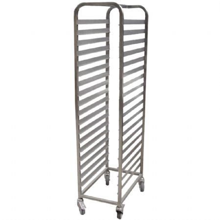 Chariot Porte assiette à platines 20x GN 1/1, espacement utile 75 mm, dimensions 383x555x1838 mm - Diamond Promo - CG120/B