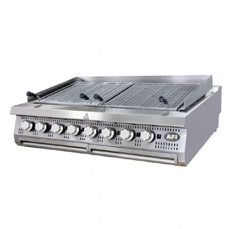 Grill pierre de lave profondeur 900 Gaz 1200x900x280 mm - Afi-Collin-Lucy - CG9PG120