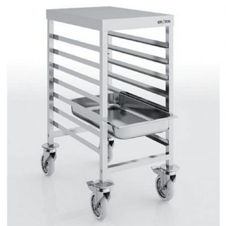 Chariot Porte assiette 7 niveaux pour bacs GN2/1, 650x740x860 mm - Eratos - CGBD-21