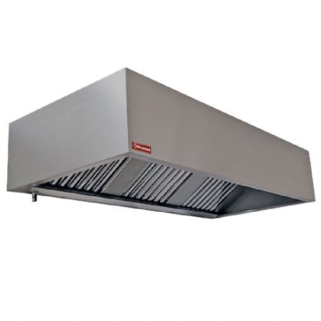 Hotte Murale avec 2 filtres labyrinthes 500x500 mm 1500x950x400 mm - Diamond - CGL1500/N