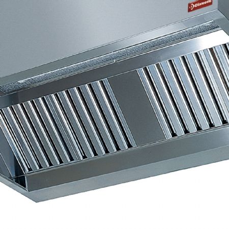 Hotte murale 2 filtres labyrinthes 400x500 mm - l4000mm