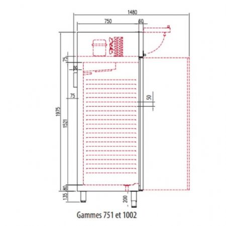 Armoire congélateur professionnelle 2 portes pleines 1404 L - Coreco - CGN-1002-SPF