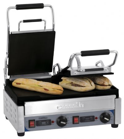 Paninis Grill double Premium Lisse - Lisse avec minuteur - Casselin - CGP2LLPT