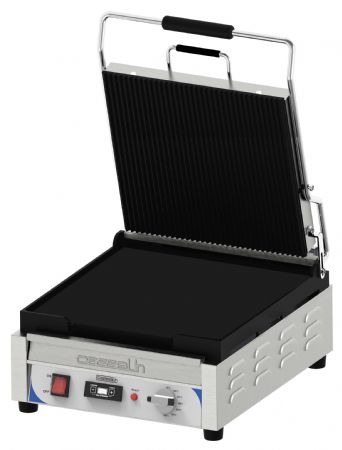 Paninis Grill XL Premium Rainurée - Lisse avec minuteur - Casselin - CGPRLXLPT