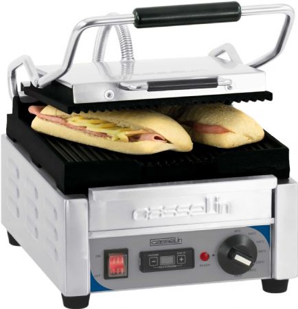 Paninis Grill Petit Premium Rainurée - Rainurée avec minuteur - Casselin - CGPRRPPT Paninis Grill Petit Premium Rainurée - Rainurée avec minuteur - Casselin - CGPRRPPT