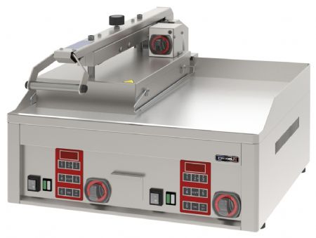 Clam grill steak avec presse électrique semi automatique double - 1 rabat - Casselin - CGRCAD1RB