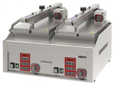 Clam grill steak avec presse à rabat électrique semi automatique double - Casselin - CGRCADB