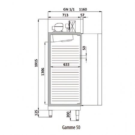 Armoire réfrigérée 1 porte vitrée 303 L - Docriluc - CGRE-50