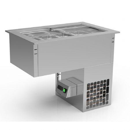 Buffet  glaces  encastrer avec groupe intgr - 3 bacs a glaces de 360x165x180mm