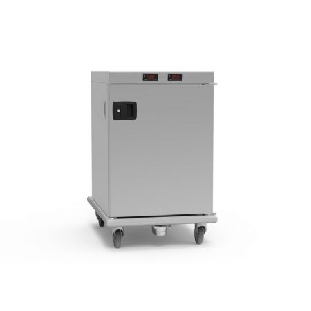 Chariot chauffant de liaison embouti GN2/1 - 955x705x1110mm