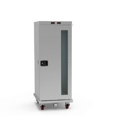 Chariot chauffant de liaison embouti GN2/1 - 955x705x1810mm