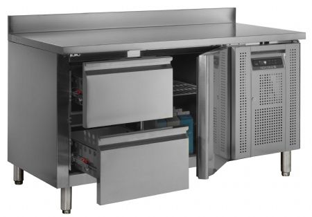 Refroidisseur de comptoir GN1/1 - 1 porte vitrée 2 tiroirs GN1/1 - Tefcold - CK7220