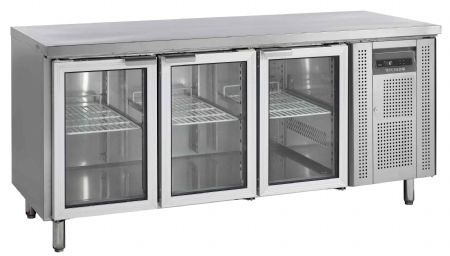 Refroidisseur de comptoir GN1/1 avec 3 portes vitrées - Tefcold - CK7310G