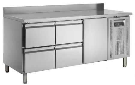 Refroidisseur de comptoir GN1/1 - 1 porte vitrée et 4 tiroirs GN1/1 - Tefcold - CK7340