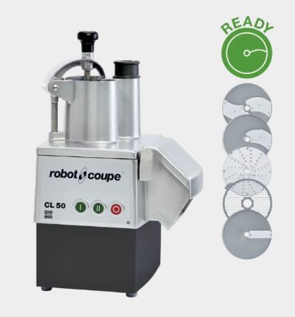 Coupe lgumes professionnel noir 2 vitesses triphas avec 5 disques inclus 150kg/h - 375 - 750 trs/min