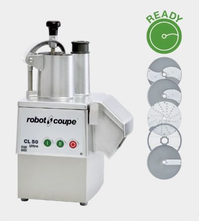 Coupe lgumes professionnel de table inox triphas 150kg/h avec 5 disques inclus - 375 - 700 trs/min