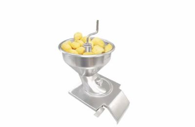 Coupe l�gumes � goulotte automatique et chariot inox � roulettes 400kg/h - 375 � 750 trs/min