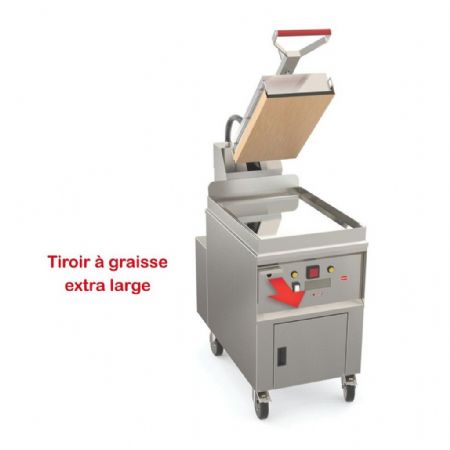 Clam grill steak avec presse double plaque chrome 700x600 mm - Mirror - CLAM20