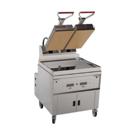 Clam grill steak avec presse double plaque chrome 700x600 mm - Mirror - CLAM20 Clam grill steak avec presse double plaque chrome 700x600 mm - Mirror - CLAM20