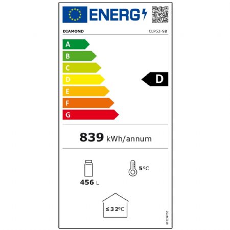 Vitrine réfrigérée professionnelle noire 494 litres positive - Diamond Promo - CLP52-SB