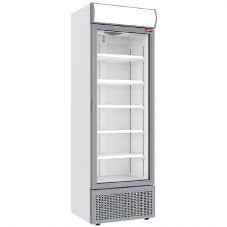 Armoire réfrigérée vitrine ventilée positive blanche avec caisson lumineux 494 L - Diamond Promo - CLP52-SW Armoire réfrigérée vitrine ventilée positive blanche avec caisson lumineux 494 L - Diamond Promo - CLP52-SW