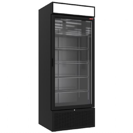 Armoire à Boissons ventilée positive 715 litres noire avec caisson lumineux - Diamond Promo - CLP72-SB