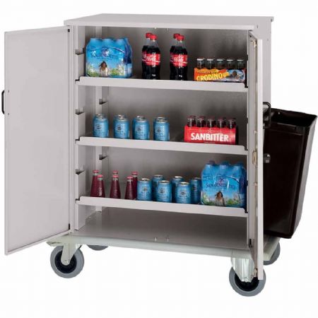 Chariot de Débarrassage fermé pour remplissage minibars 1000x640x1250 mm - Diamond - CMB/2