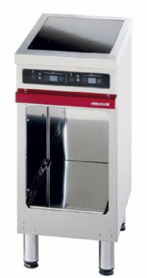 Cuisinire lectrique 1 plaques  induction sur armoire ouverte - Profondeur 650mm