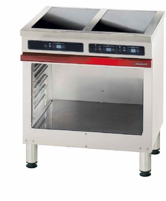 Cuisinire lectrique 3 plaques  induction sur armoire ouverte - Profondeur 650mm