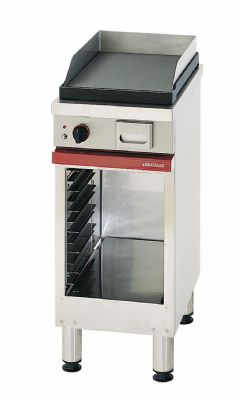 Plaque à snacker gaz en fonte sur armoire ouverte surface lisse - 400x650x900 mm Plaque à snacker gaz en fonte sur armoire ouverte surface lisse - 400x650x900 mm