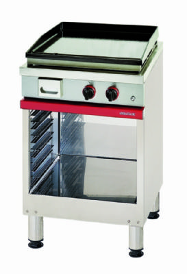 Plaque à snacker gaz en fonte surface lisse - 600x650x900 mm Plaque à snacker gaz en fonte surface lisse - 600x650x900 mm