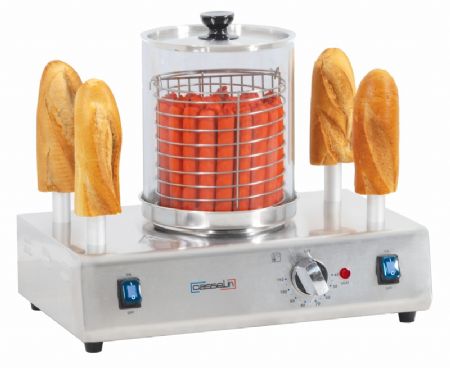 Machine  hot dog avec 4 plots chauffants - 480x300x405 mm
