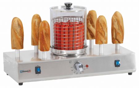 Machine à Hot-dog 6 plots chauffants Monophasé - Casselin - CMH6